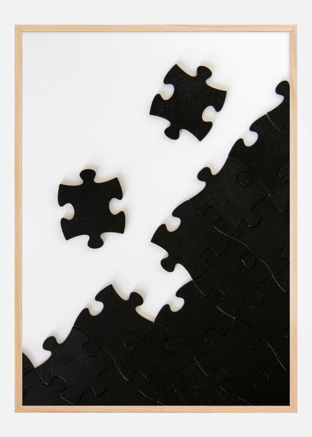 Black Puzzle Piece Plakát