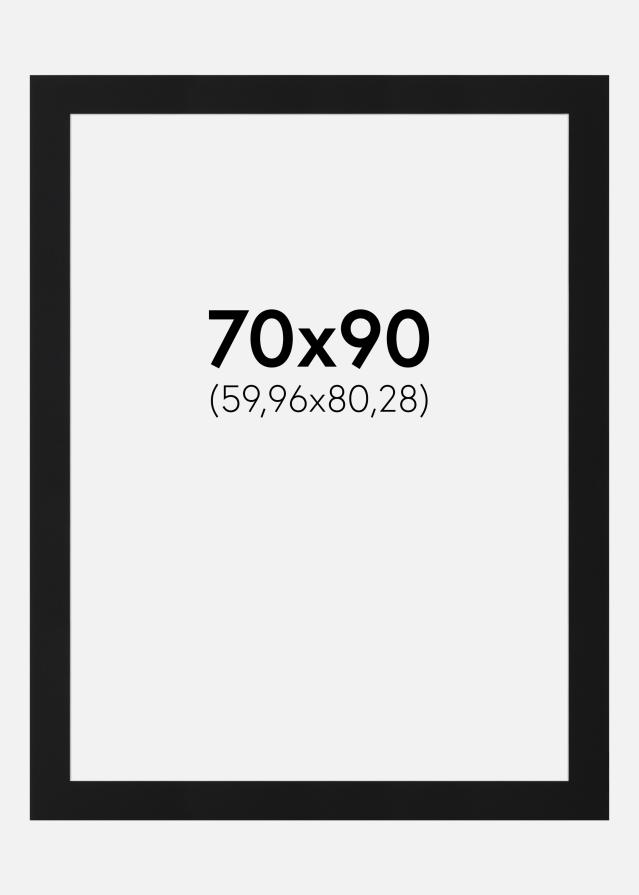 Pasparta Černý Standard (Bílé Jádro) 70x90 cm (59,96x80,28)