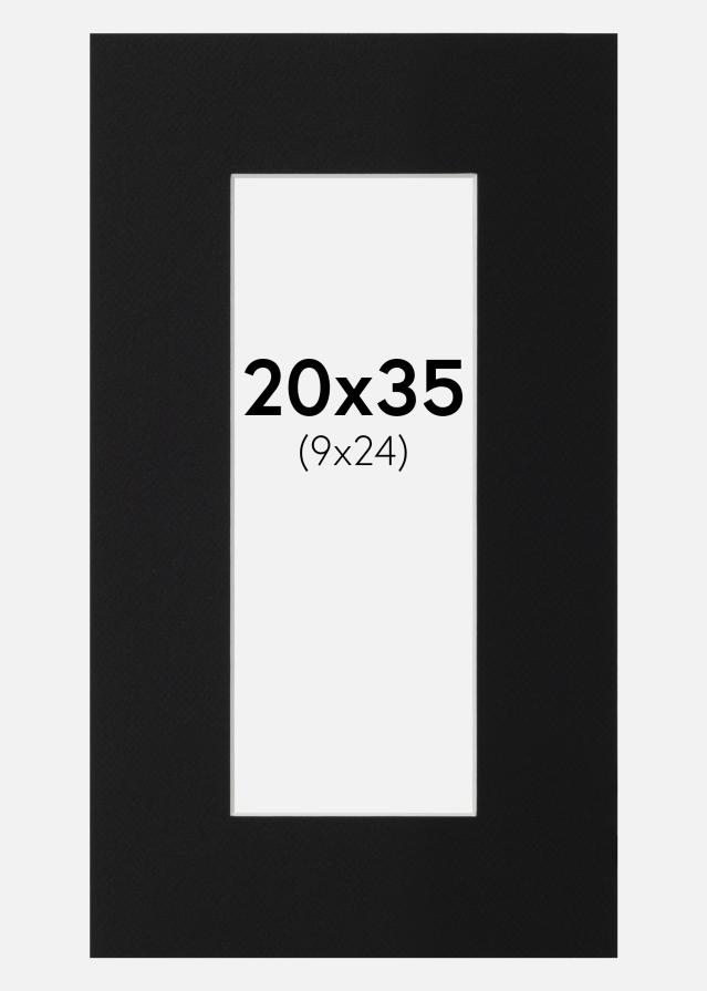 Pasparta Černý Standard (Bílé Jádro) 20x35 cm (9x24)