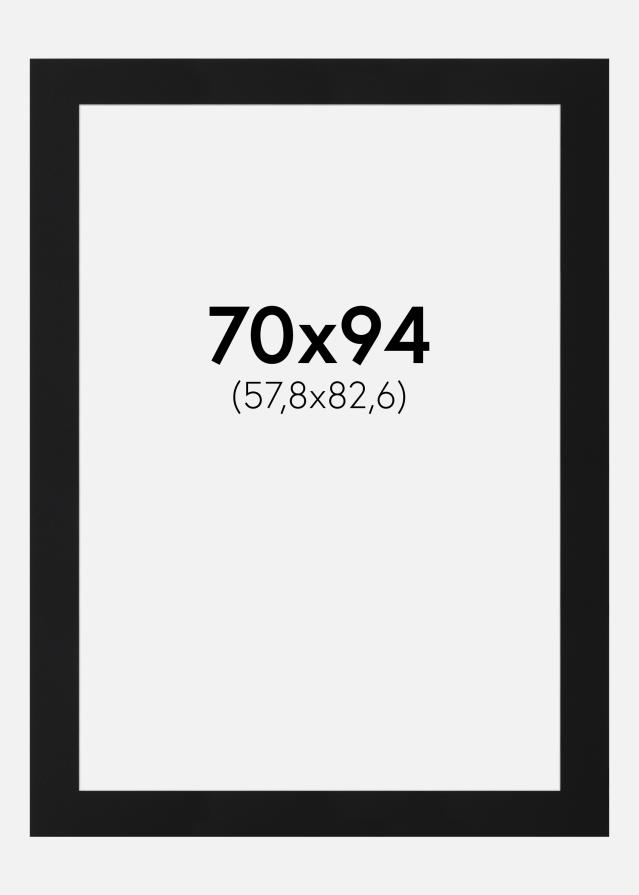 Pasparta Černý Standard (Bílé Jádro) 70x94 cm (57,8x82,6)