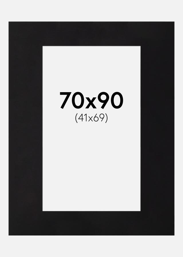 Pasparta Cerná Standardní Bílý stred 50x80 (41x69)