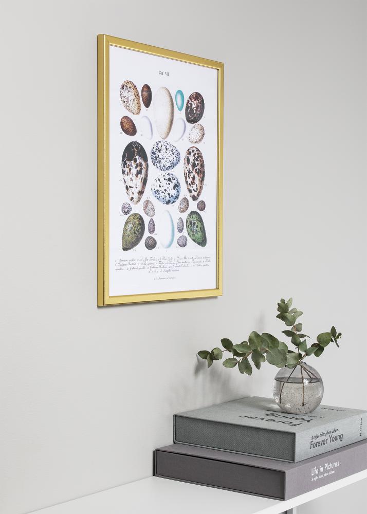 Rám Slim Matný Antireflexní sklo Zlatá 13x13 cm