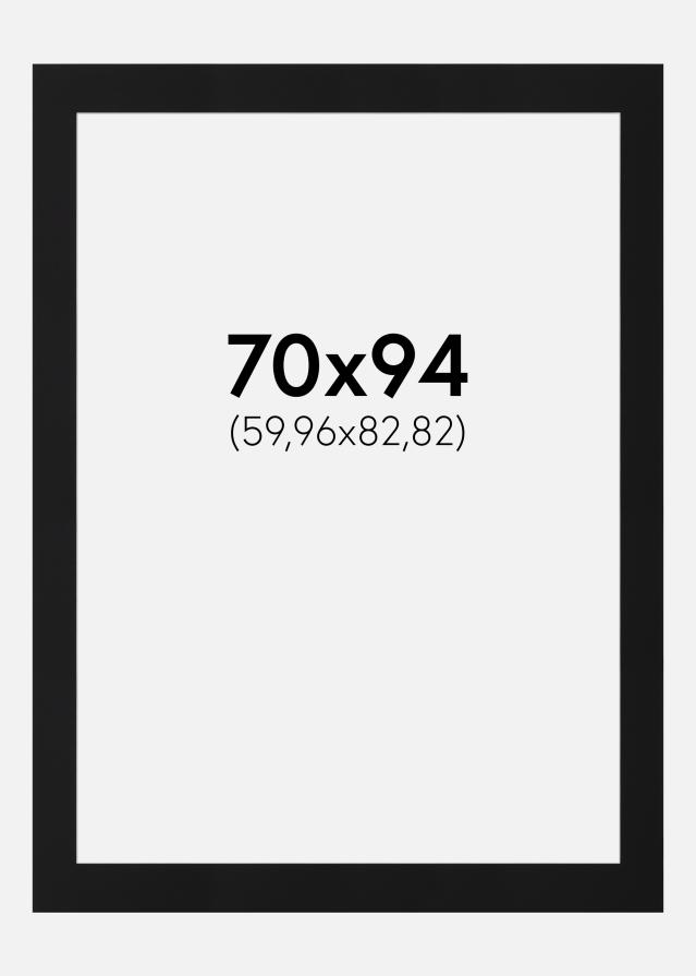 Pasparta Černý Standard (Bílé Jádro) 70x94 cm (59,96x82,82)