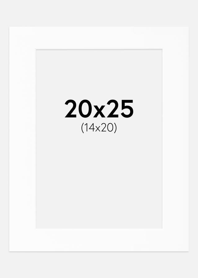 Pasparta Bílá Standardní Bílý stred 20x25 cm (14x20)