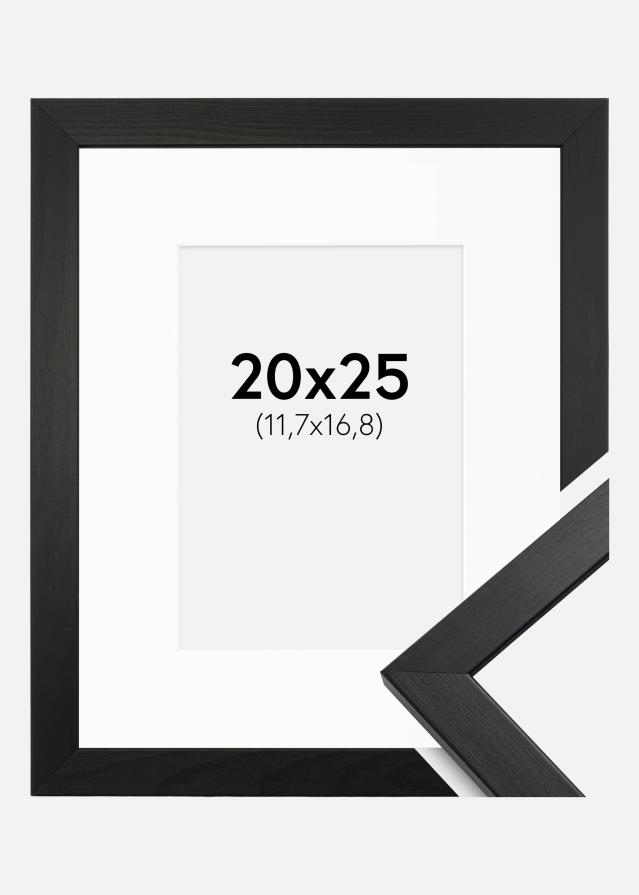 Rám Stylové Cerná 20x25 cm - Pasparta Bílá 5x7 inches