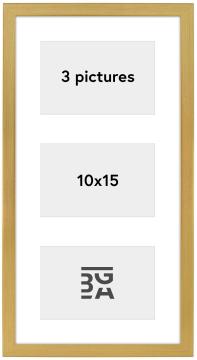 Edsbyn Kolážový rám XVI Zlatá - 3 Obrazy (10x15 cm)