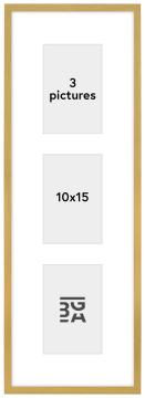 Edsbyn Kolážový rám IV Zlatá - 3 Obrazy (10x15 cm)