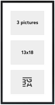 Edsbyn Kolážový rám IX Cerná - 3 Obrazy (13x18 cm)