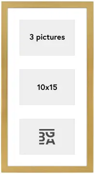Edsbyn Kolážový rám XVI Zlatá - 3 Obrazy (10x15 cm)