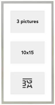 Edsbyn Kolážový rám XV Stríbrná - 3 Obrazy (10x15 cm)