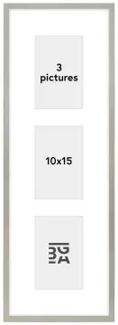 Edsbyn Kolážový rám II Stríbrná - 3 Obrazy (10x15 cm)