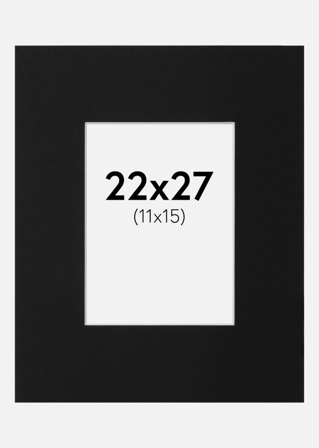 Pasparta Černý Standard (Bílé Jádro) 22x27 cm (11x15)