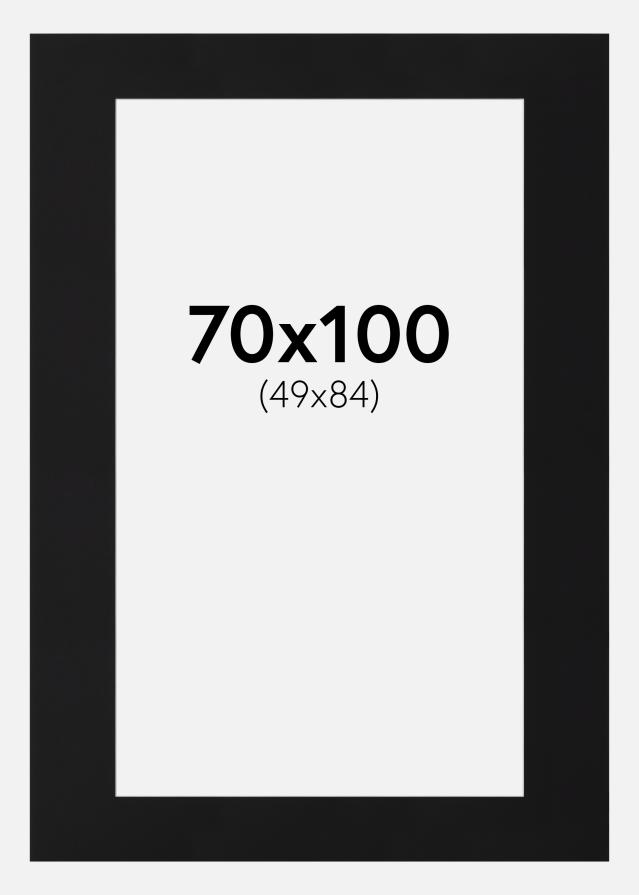 Pasparta Černý Standard (Bílé Jádro) 70x100 cm (49x84)