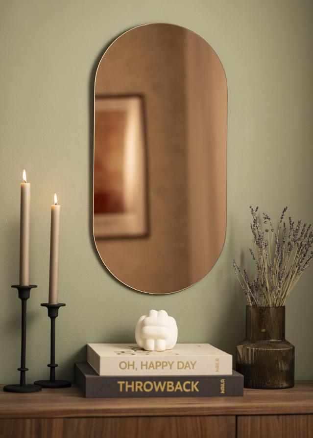 KAILA Zrcadlo Oválné Rose Gold 35x70 cm