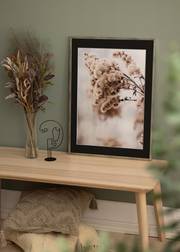 Rám Galant Stríbrná 40x50 cm - Pasparta Cerná 12x16 inches