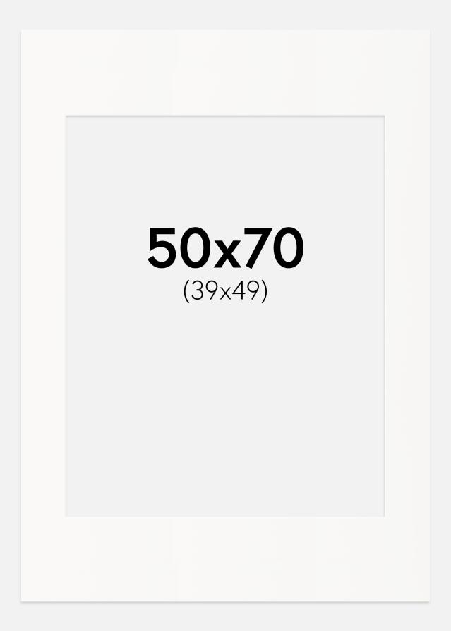 Pasparta Offwhite Bílý stred 50x70 cm (39x49)