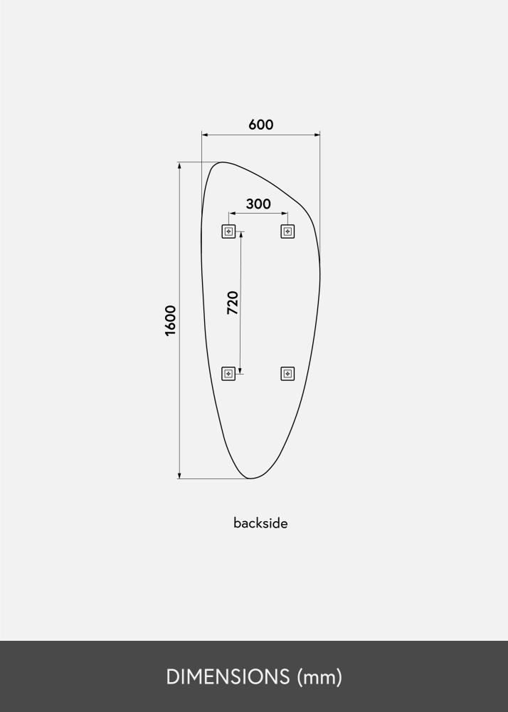 KAILA Zrcadlo Slim 60x160 cm