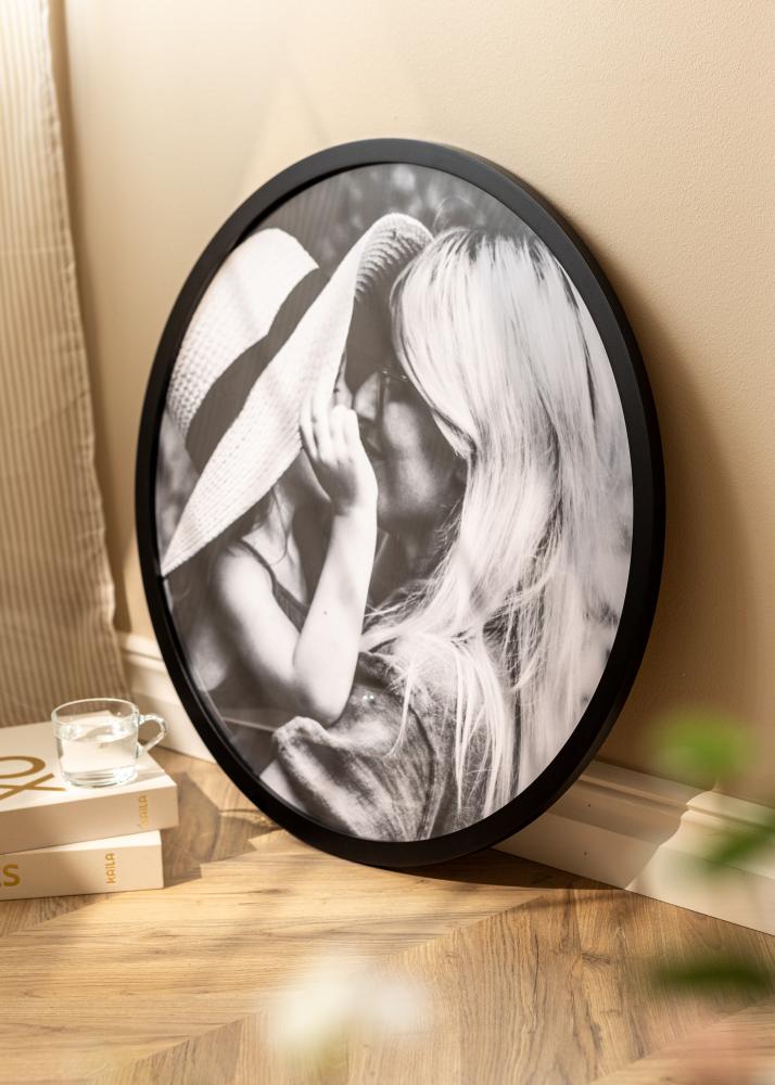 Kulatý Rám Akrylové sklo Cerná 40 cm Ø