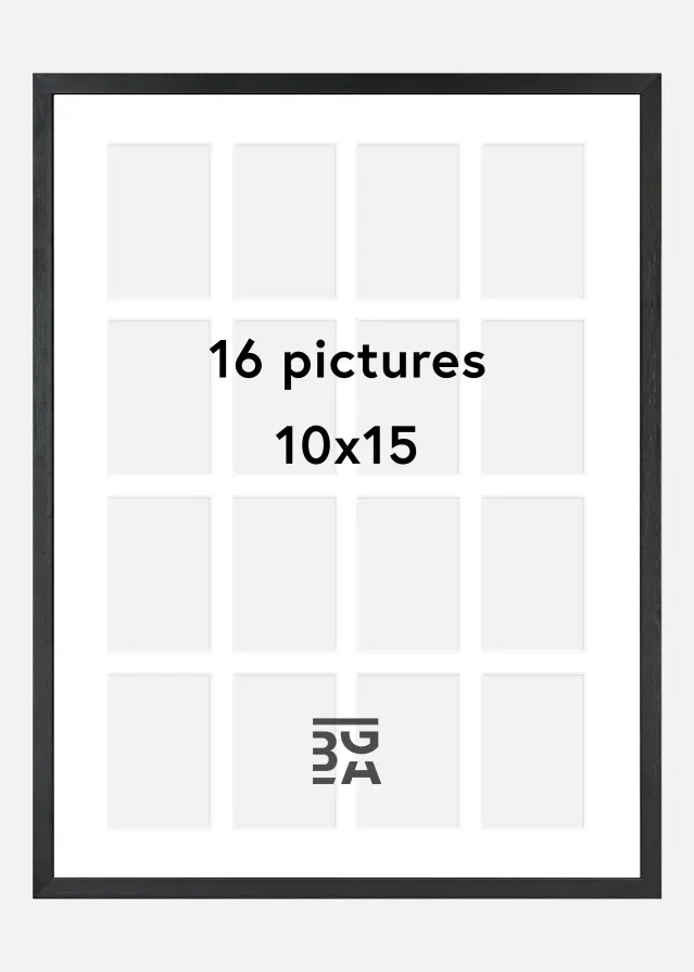 Black Wood - 16 Obrazy Koláž