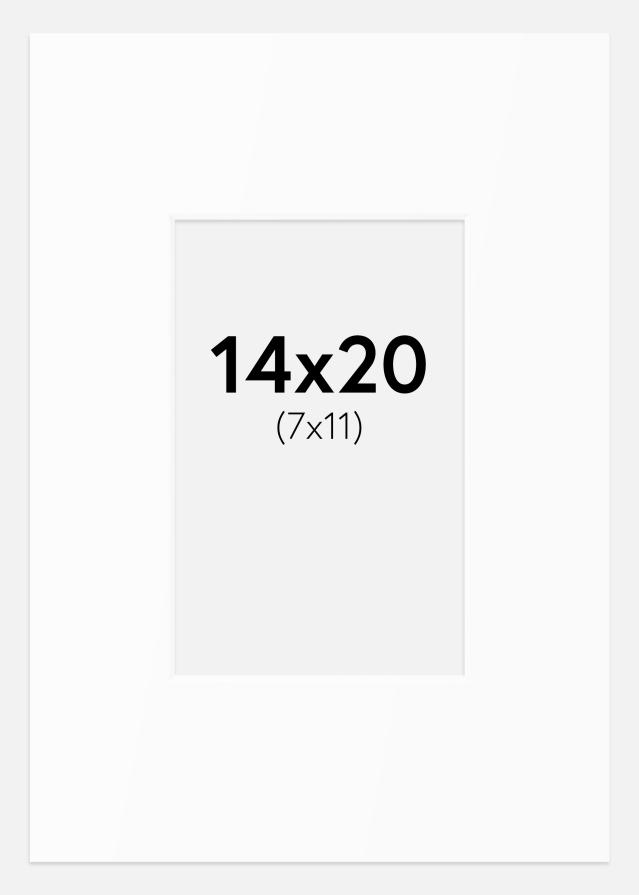 Pasparta Bílý Standard (Bílé Jádro) 14x20 cm (7x11)