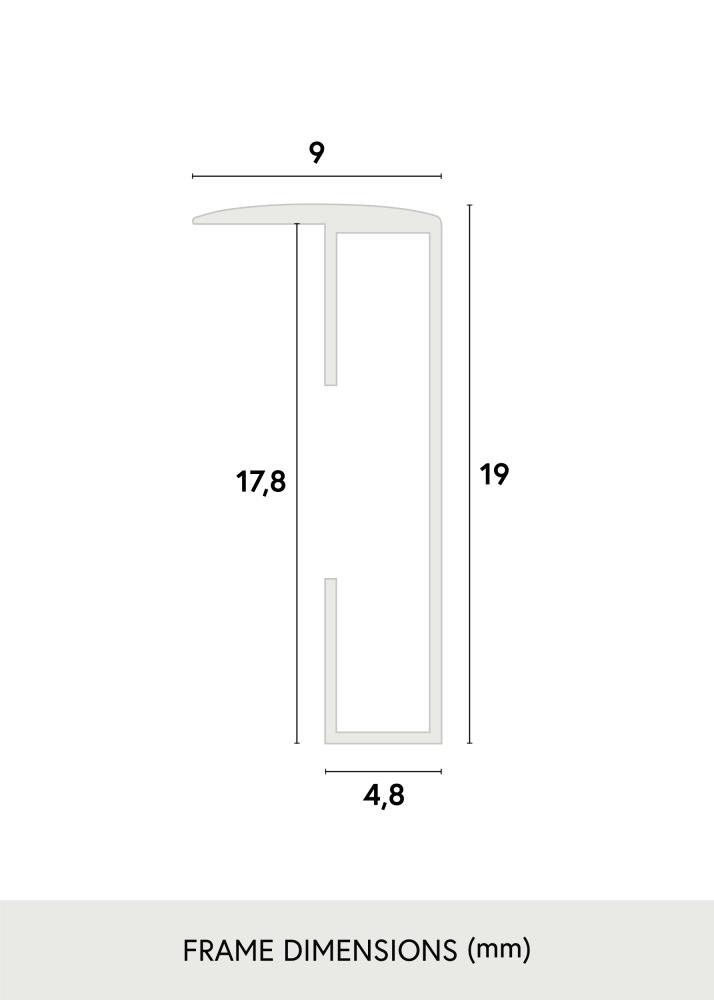 Rám Hliník Akrylové sklo Cerná 70x100 cm