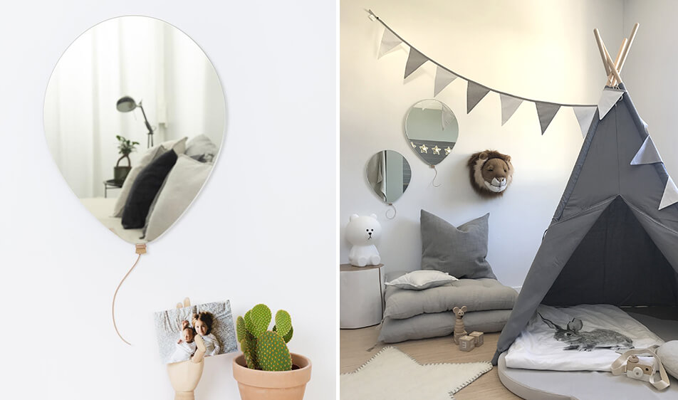 Balónkové zrcadlo - zrcadlo do dětského pokoje