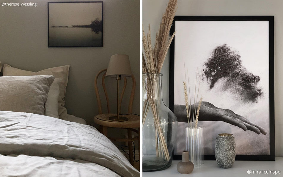 Svarta ramar - naturnära posters