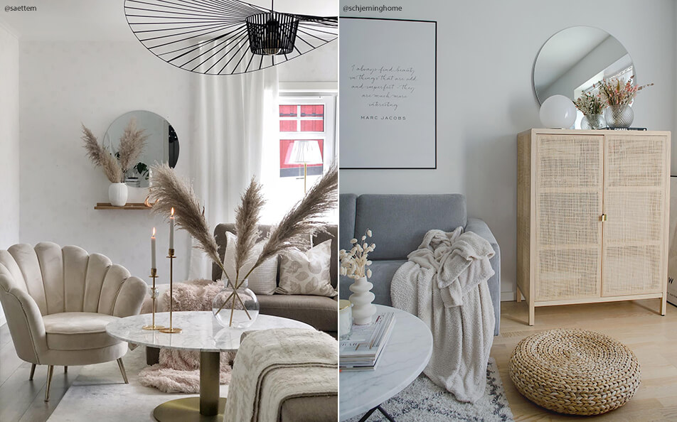 Interiér obývacího pokoje – přírodní a harmonický