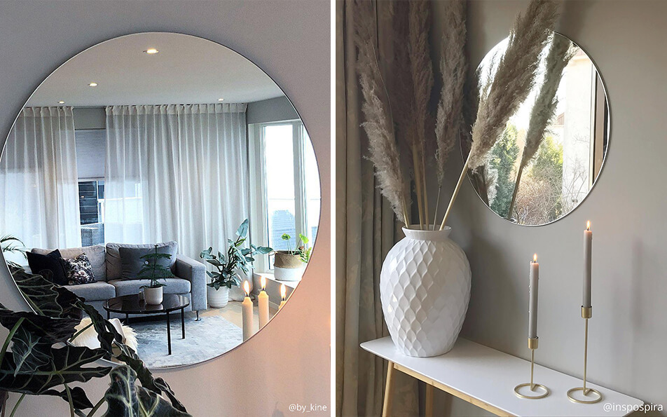 Kruhová zrcadla - odraz světla ze zrcadla