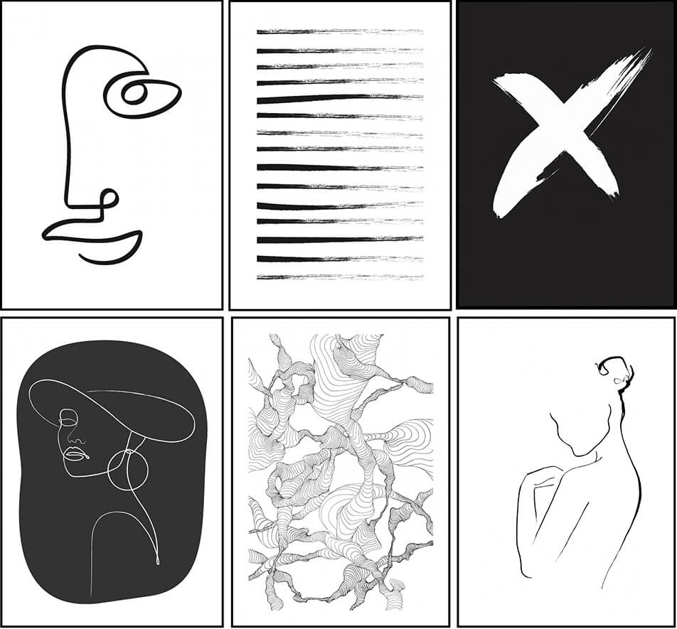 Grafické plakáty v černobílé