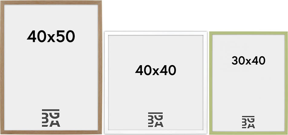 Rám z dubu, bílý rám, zelený rám