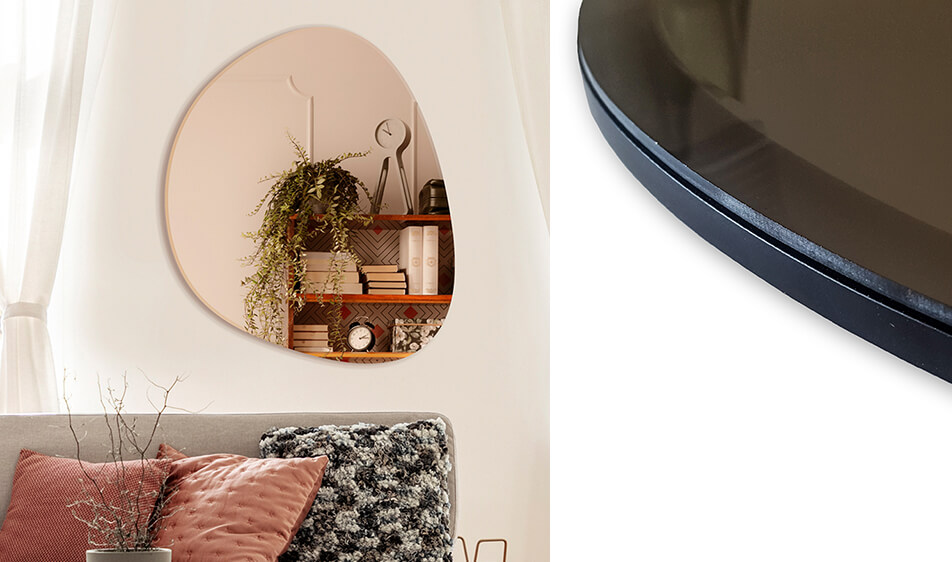 Zrcadlo v růžovém zlatě - unikátní zrcadlo