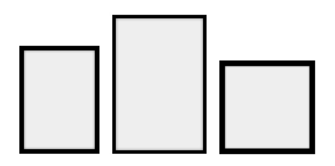 Obrazová stěna se 3 obrázky