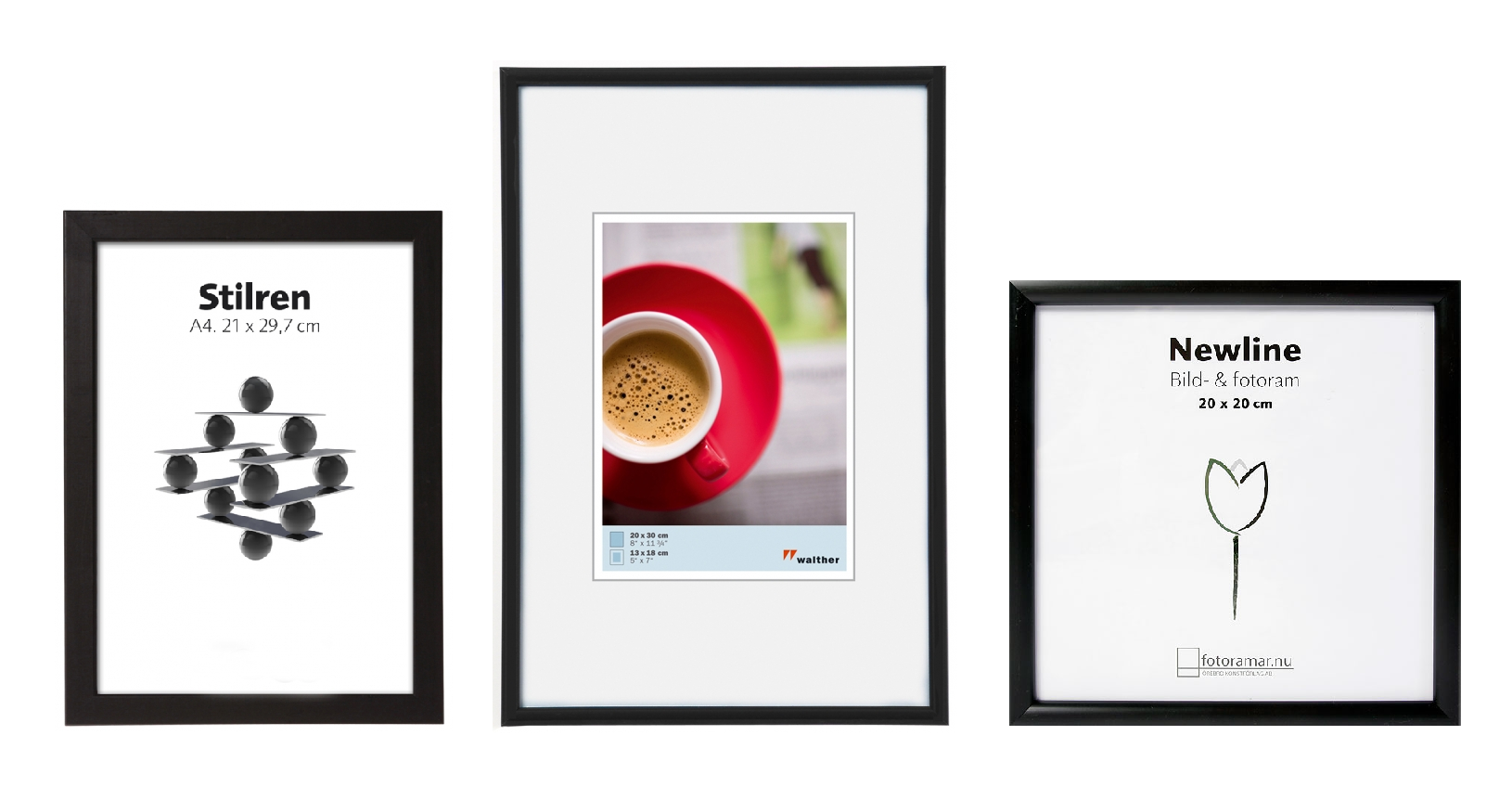 Obrazy umístěné na spodní linii